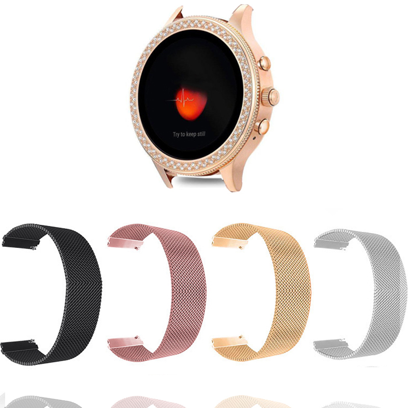 Fossil Watches Smartwatch Gold - Cinturino ad anello Milanese da 18MM