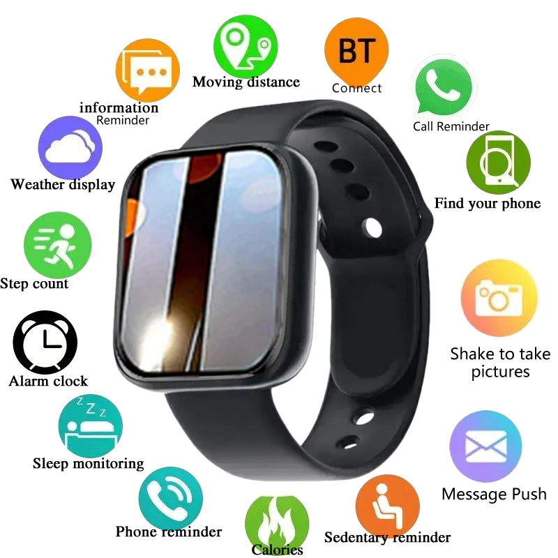 Watch Smart Y68 - Orologi intelligenti multifunzionali donna uomo Bluetooth