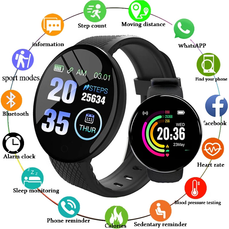 D18 Smart Watch Cardiofrequenz - Watch Smart Y68 recensione e prezzo